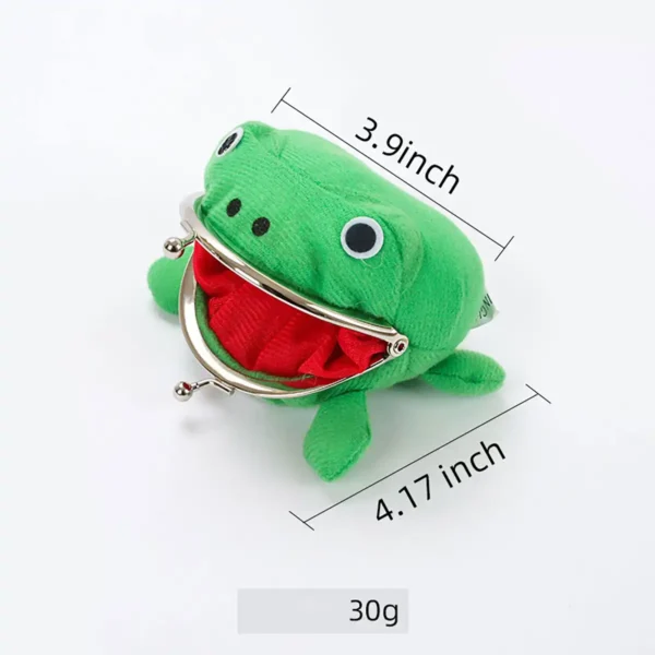 ime Frog Plush Keychain Wallet